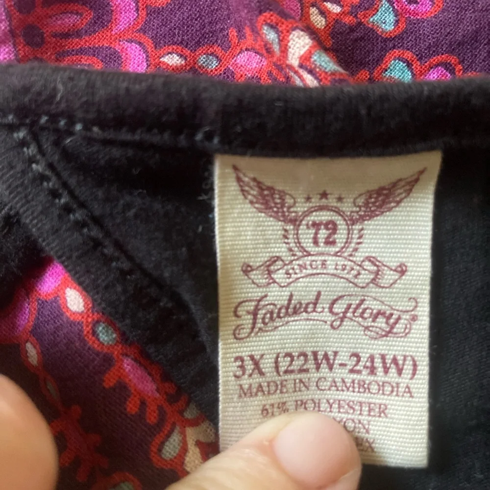 Women’s sz 3x faded glory short sleeve top - Picture 3 of 3